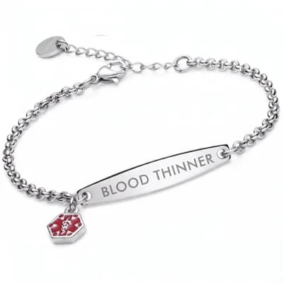 Women's Blood Thinner Medical Alert Bracelet