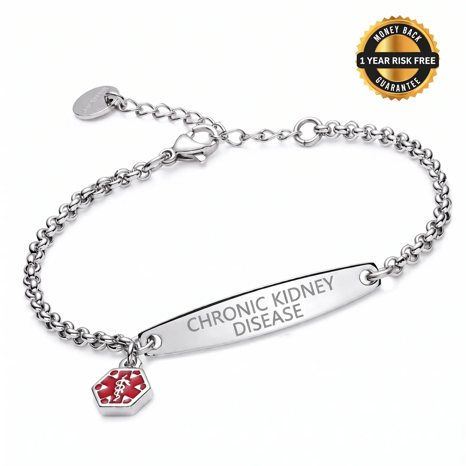 Women's Chronic Kidney Disease Medical Alert Bracelet