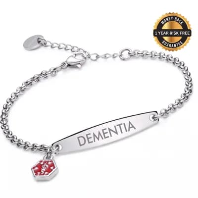 Women's Dementia Medical Alert Bracelet