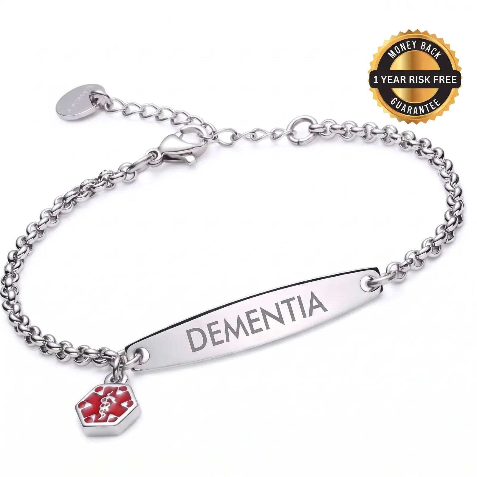 Women's Dementia Medical Alert Bracelet
