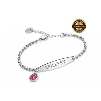 Women's Epilepsy Medical Alert Bracelet