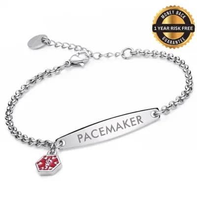 Women's Pacemaker Medical Alert Bracelet