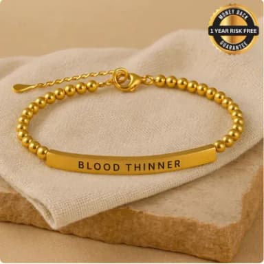 Women's Slim Blood Thinner Medical Alert Bracelet