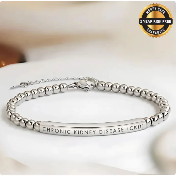 Women's Slim Chronic Kidney Disease Medical Alert Bracelet