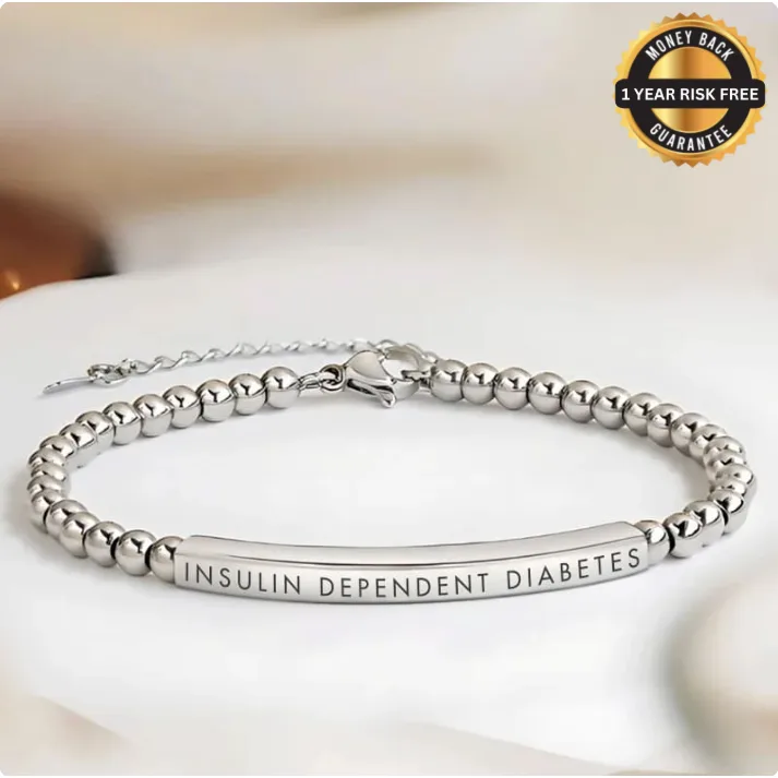 Women's Slim Insulin Dependent Diabetes Medical Alert Bracelet