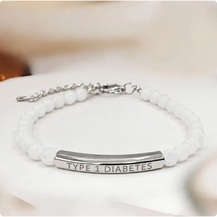Women's Slim Type 1 Diabetes Medical Alert Bracelet
