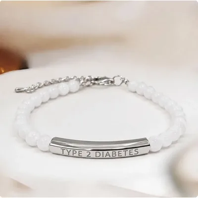 Women's Slim Type 2 Diabetes Medical Alert Bracelet