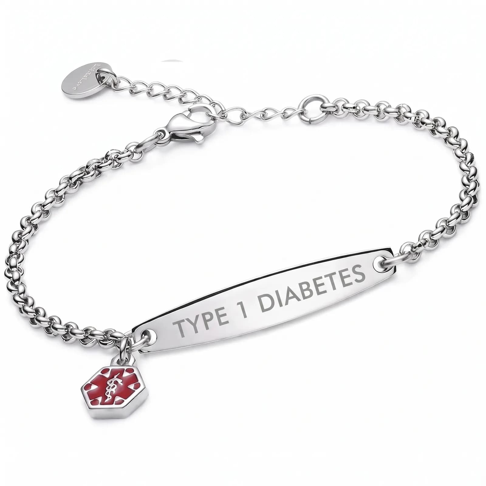 Women's Type 1 Diabetes Medical Alert Bracelet