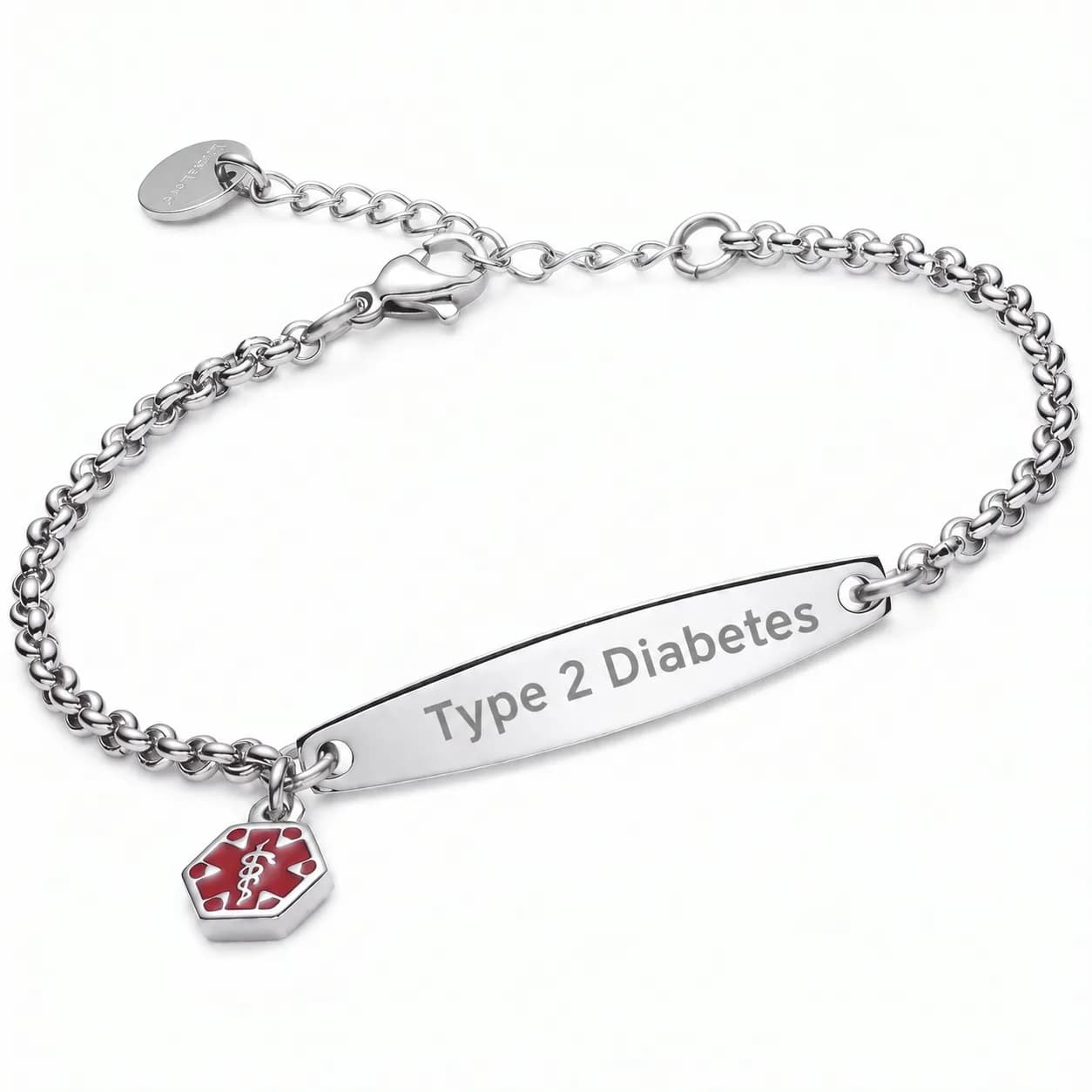 Women's Type 2 Diabetes Medical Alert Bracelet